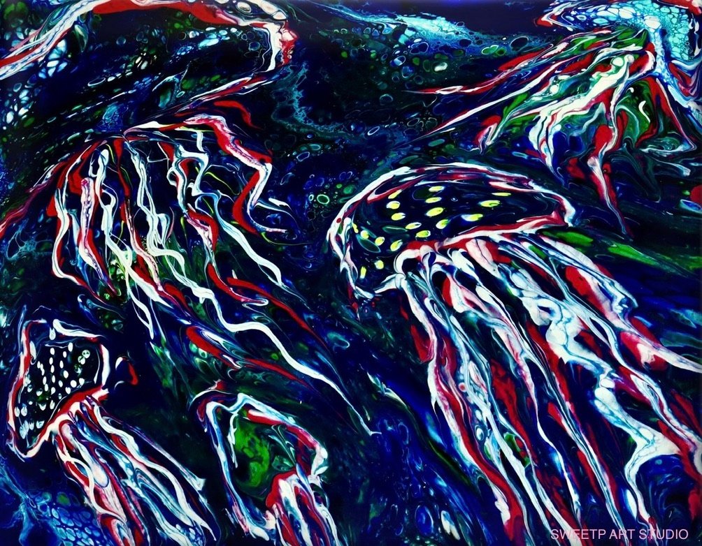 Trippy Jellyfish Gang | Art Print product image (1)