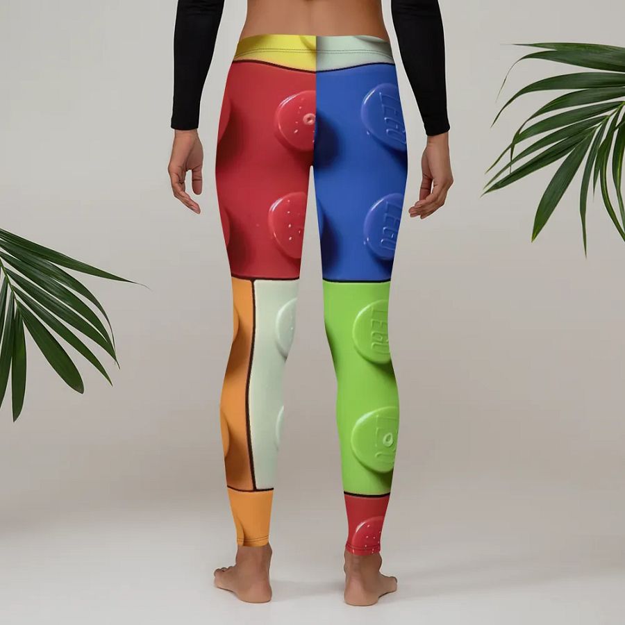 Colorful Interlocking Brick Leggings product image (4)