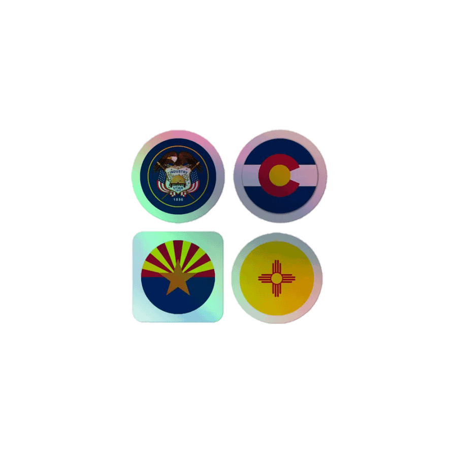 "Four Corners" Holographic Sticker Set product image (1)