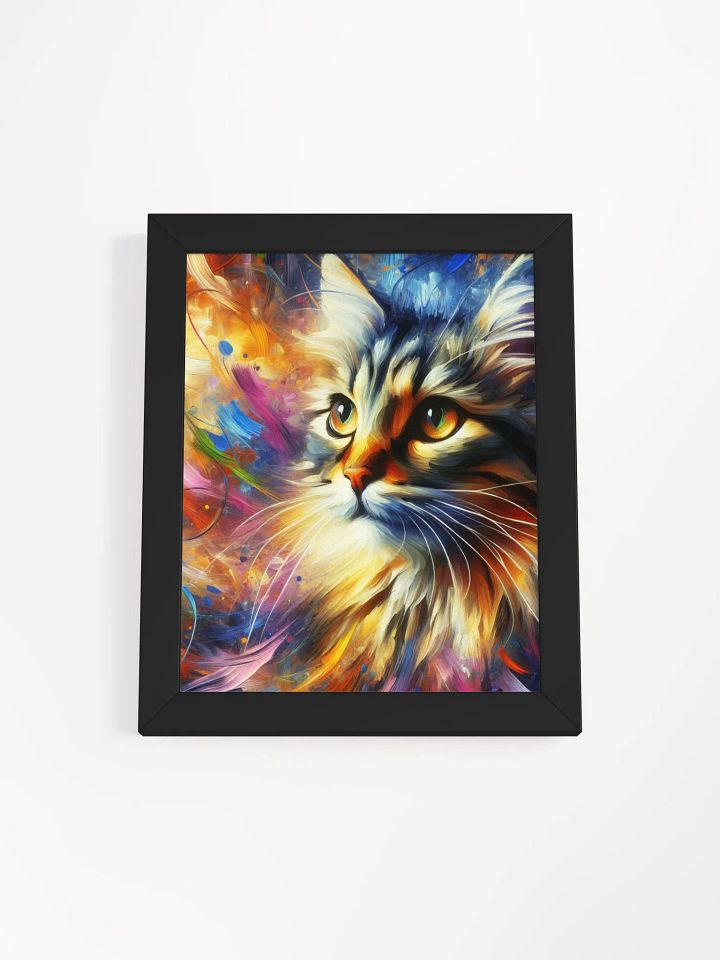 Beautiful Long Hair Tabby Cat Watercolor Art Print product image (2)
