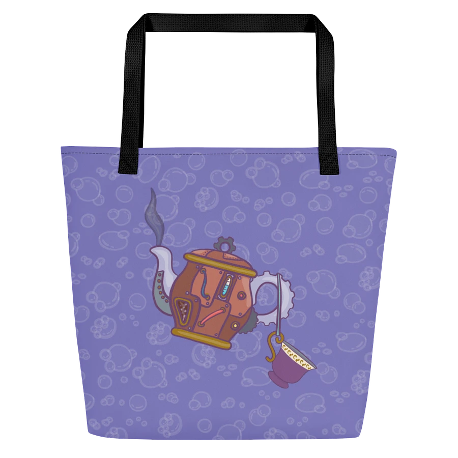 Time for Tea - Steampunk - Purple Large Tote Bag product image (1)