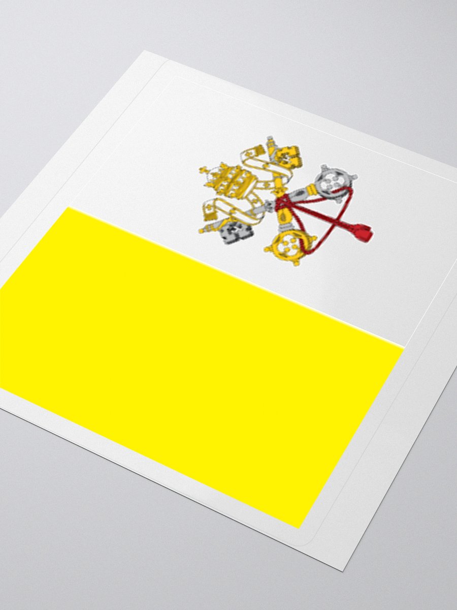 Vatican City Flag Sticker | Papal Tiara Keys Design | Durable Vinyl | 3 Sizes product image (8)