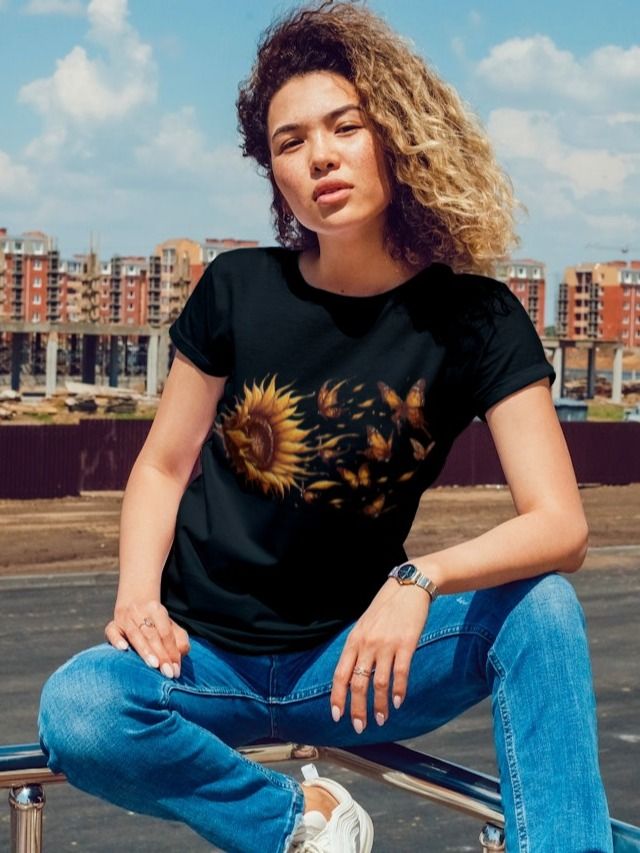 Sunflower Butterfly Dreams T-Shirt product image (4)