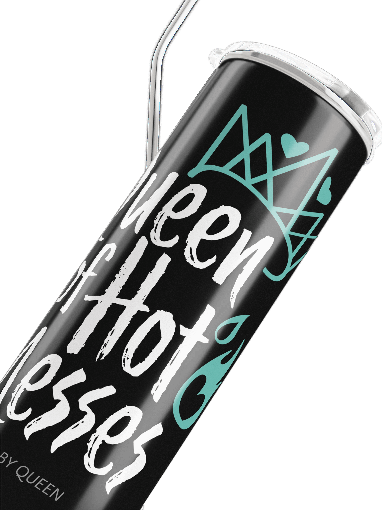 Queen Of Hot Messes Stainless Steel Tumbler (Black) product image (4)