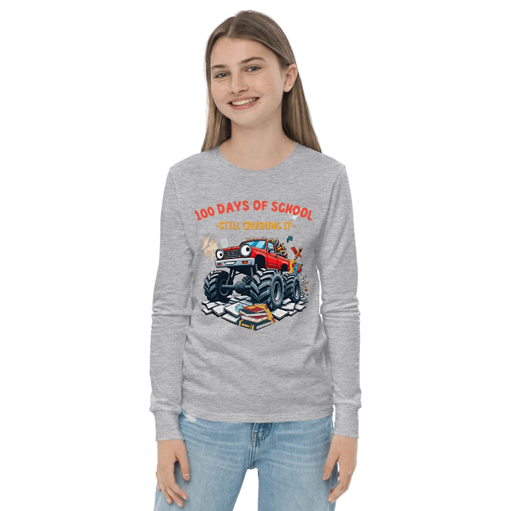 Monster Truck 100 Days of School Long Sleeve Tee product image (21)