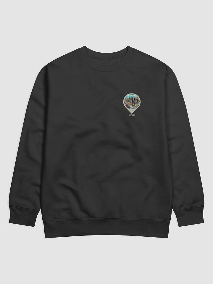 Coastal City Map Pinpoint Premium Sweatshirt | AI Design: Hamburg, Deutschland product image (1)