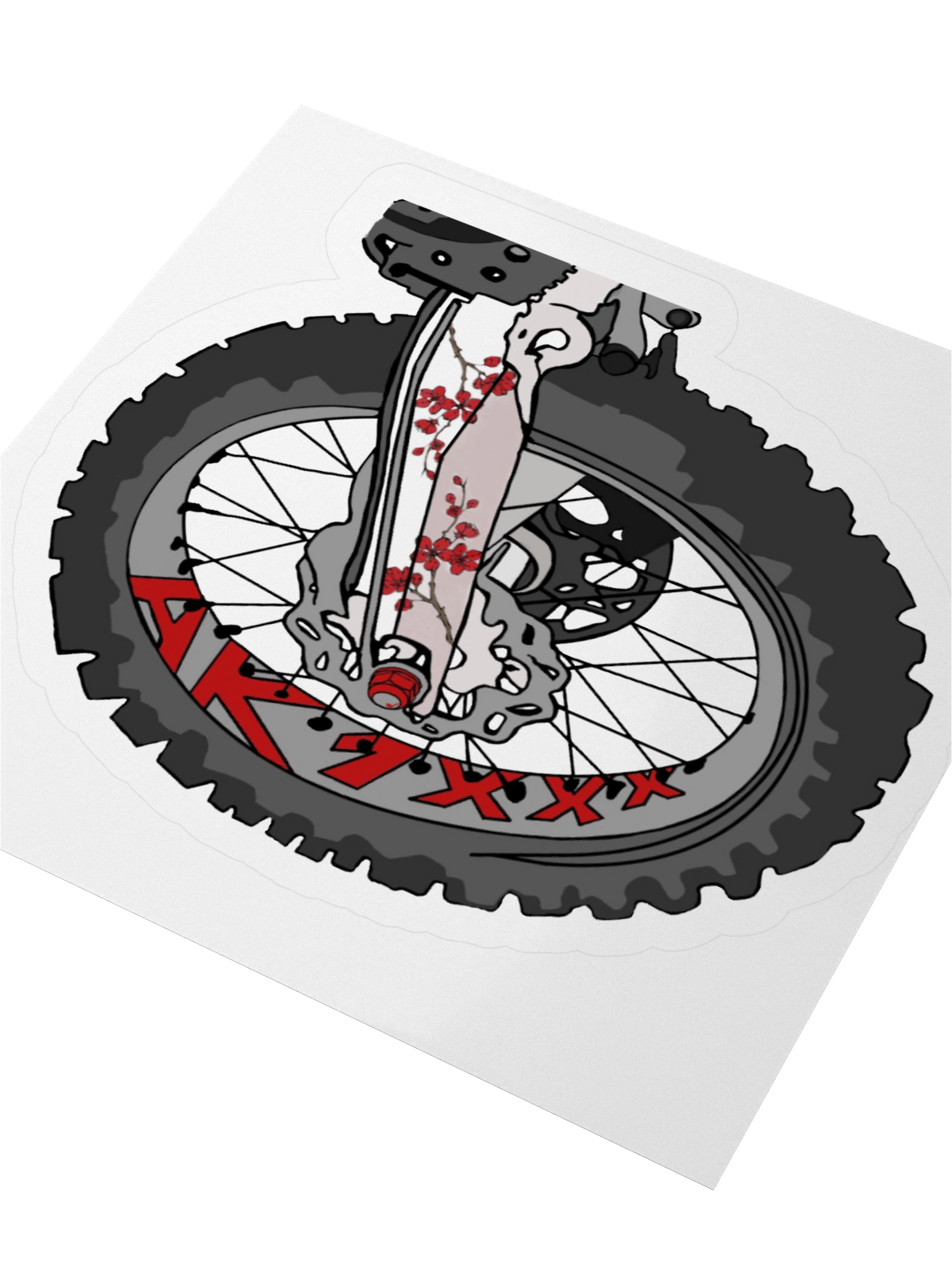 AK-1XXX rear wheel | Kiss-cut sticker product image (3)