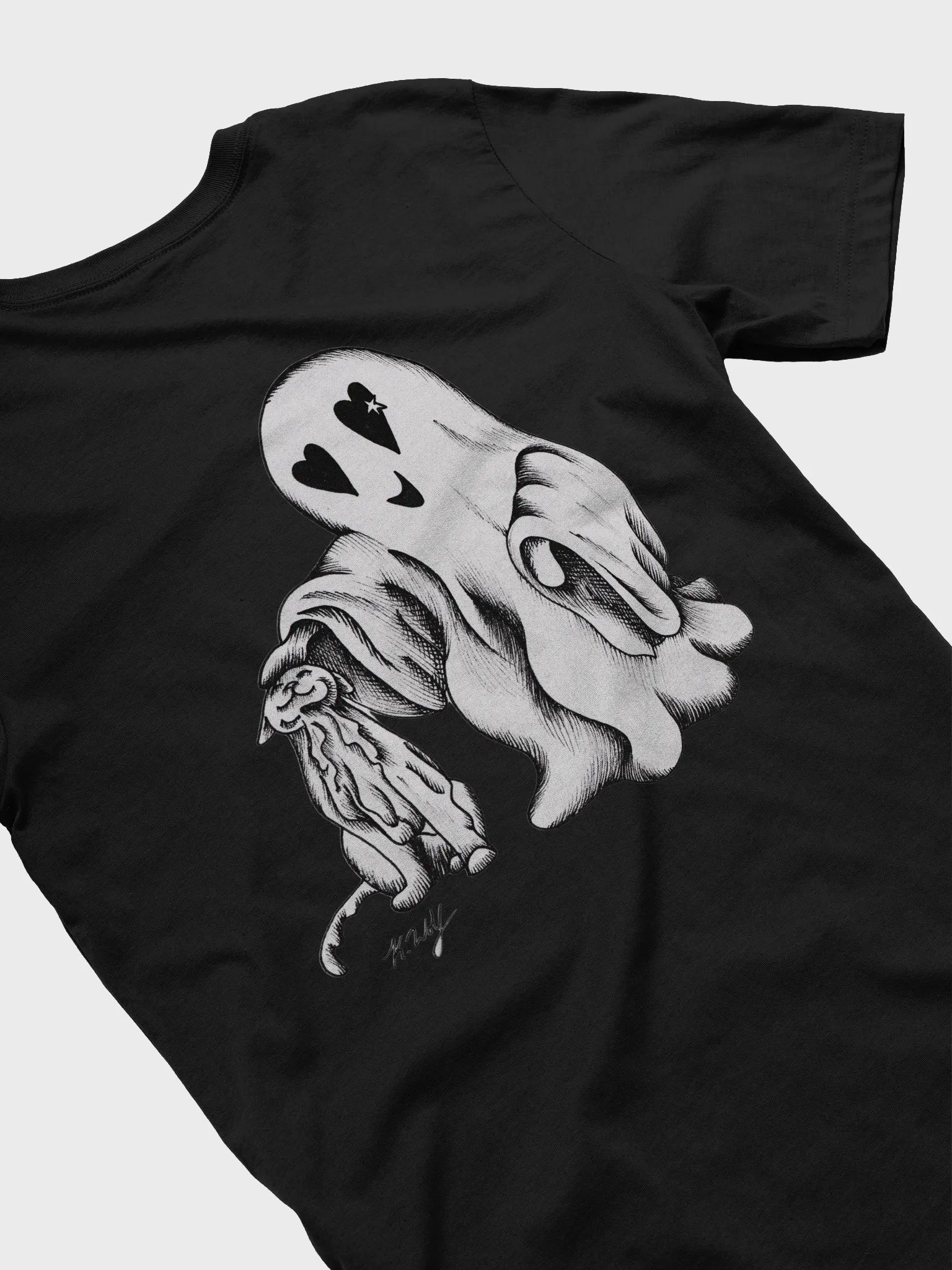 Ghost Cat and Ghost T-Shirt product image (4)