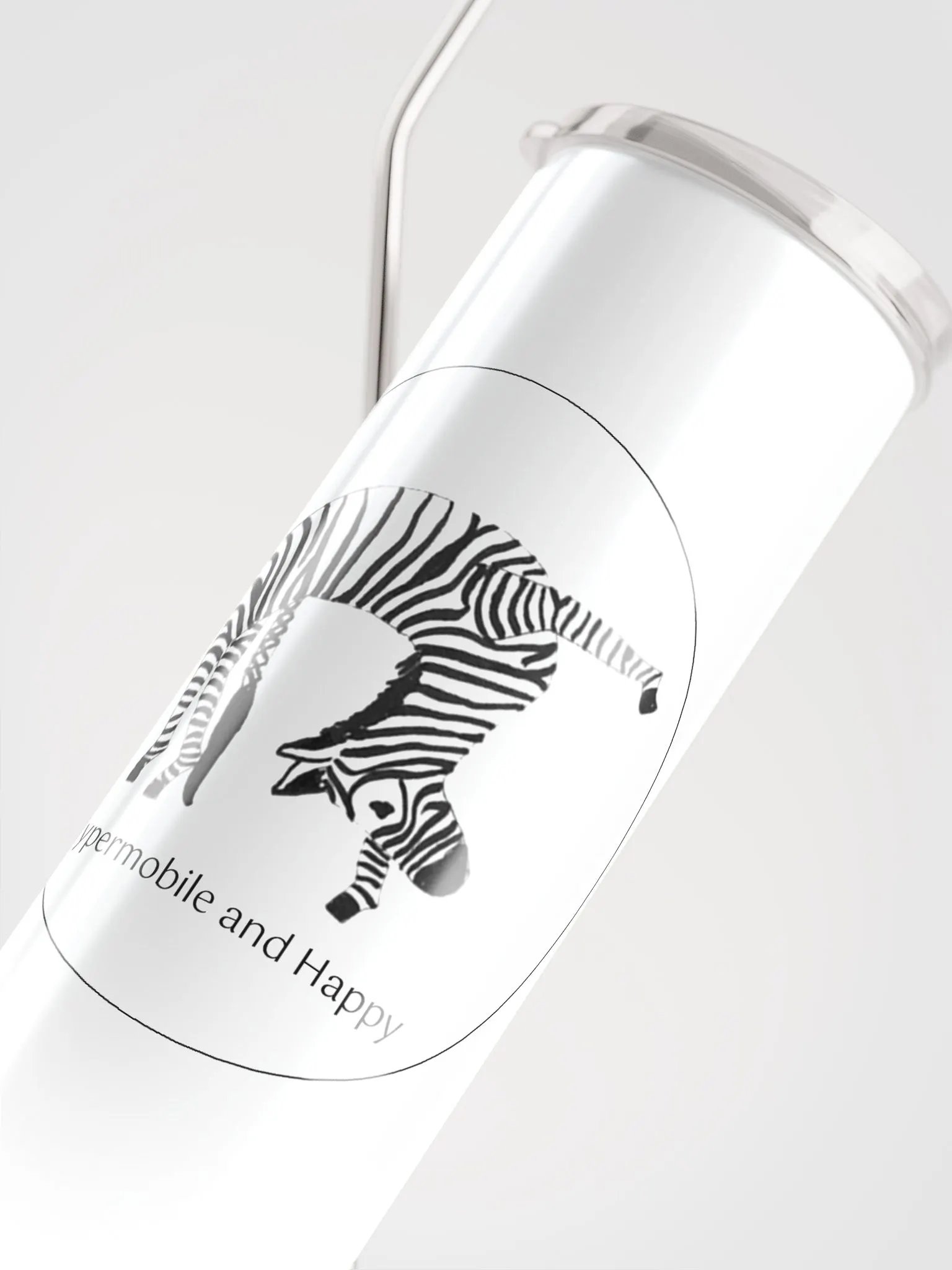 Stainless Steel Bendy Zebra Tumbler with Straw product image (4)