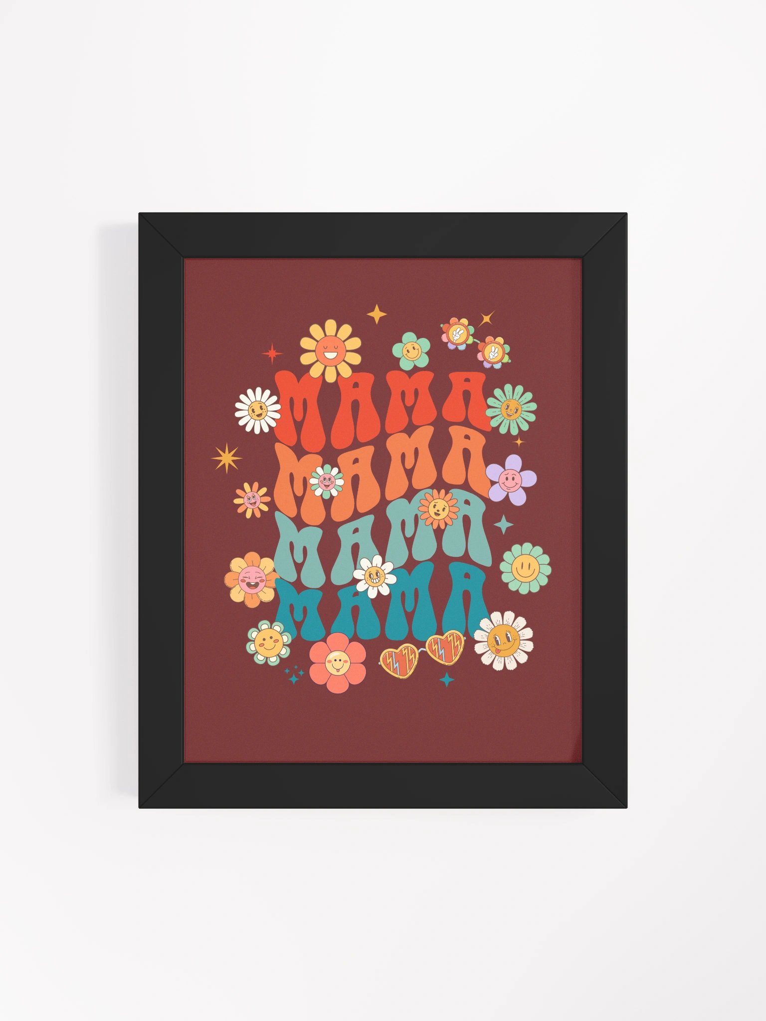Retro Mama Floral Framed Poster product image (4)