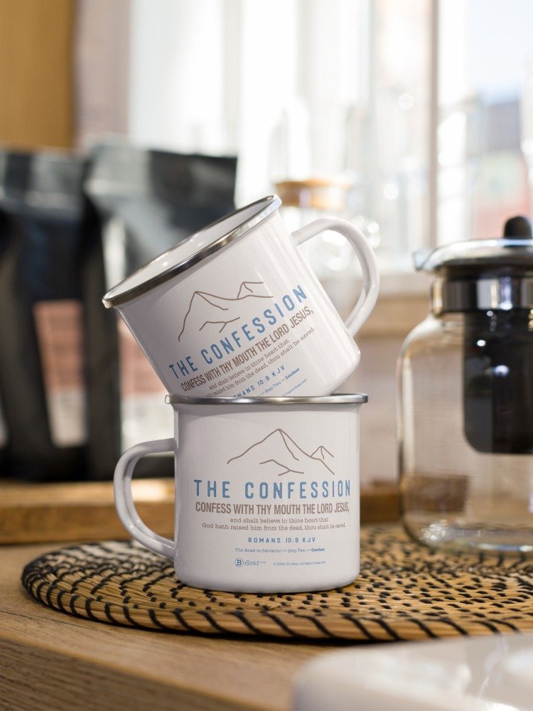 Mug, The Road to Salvation, Step 2, CONFESSION/Confess, Premium Enamel Mug product image (1)