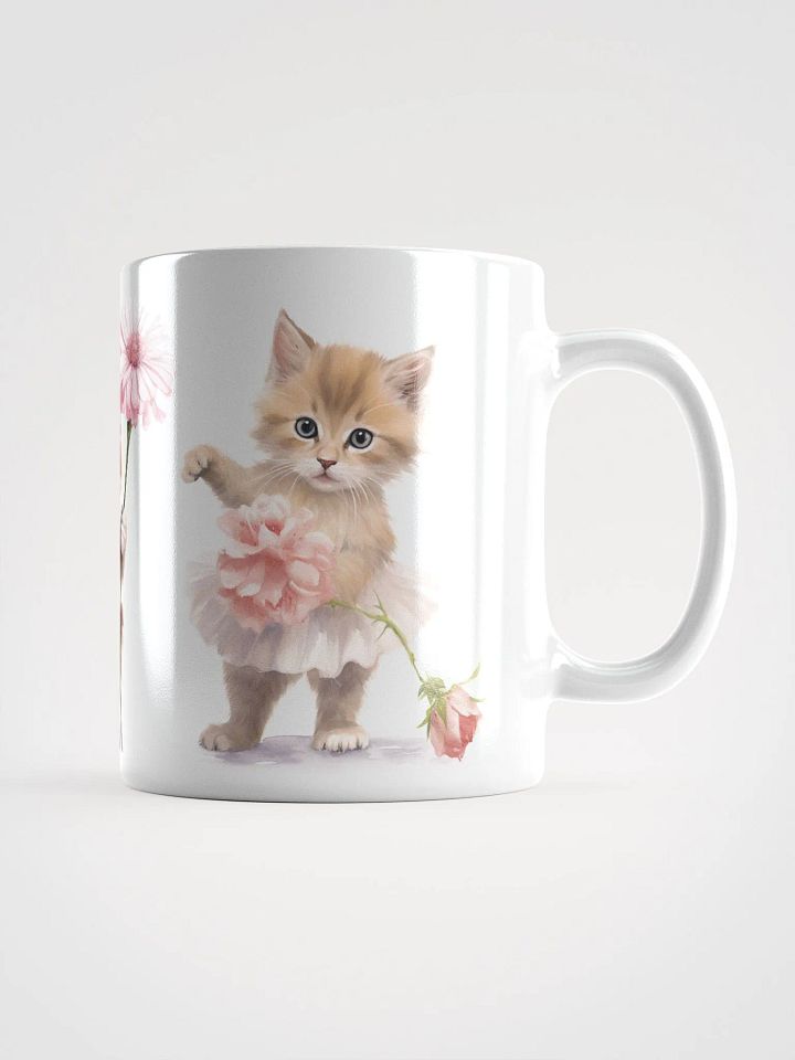 Ballerina Kittens White Glossy Mug product image (1)