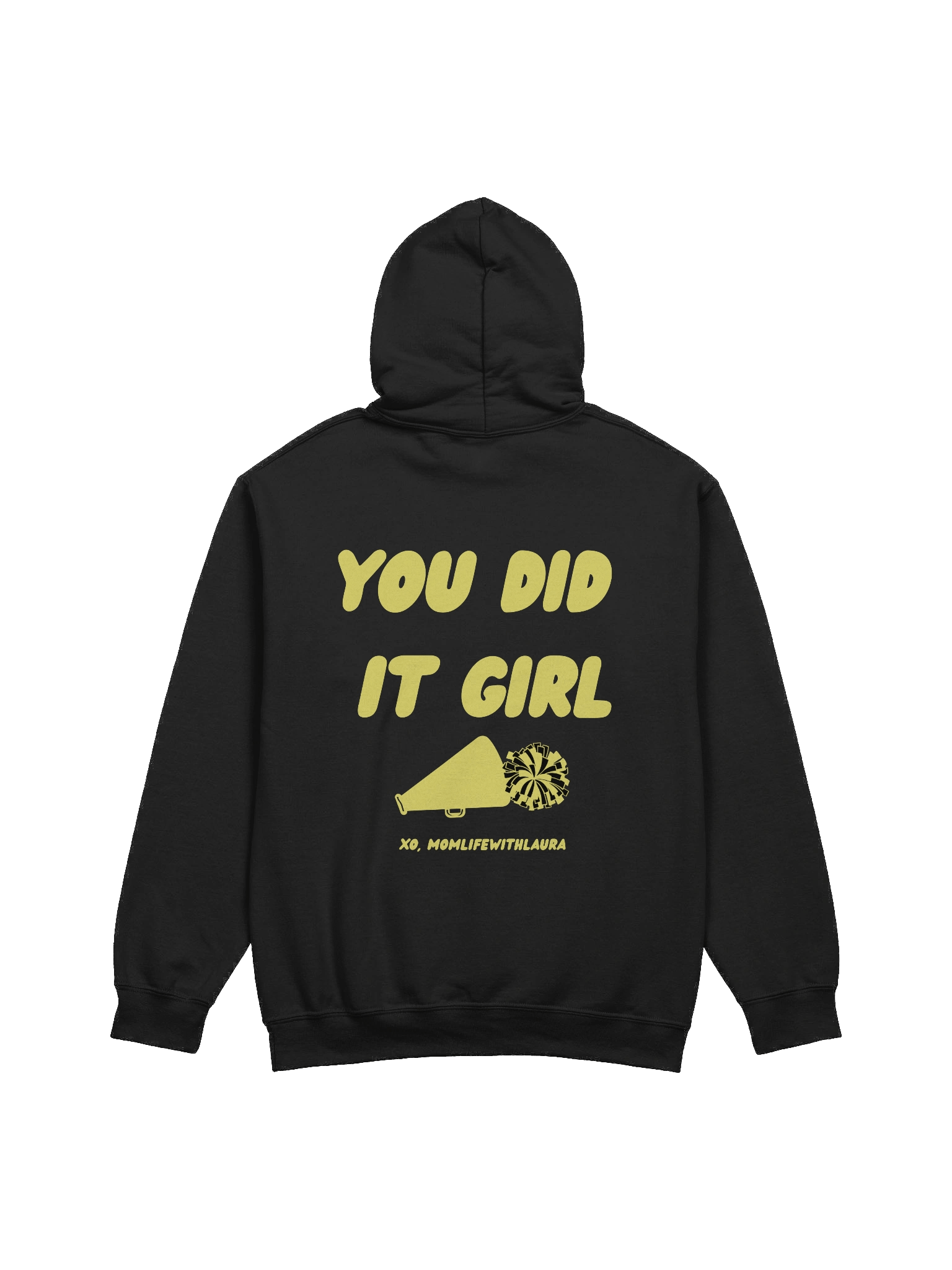 You Did it Girl Cheer Hoodie - Black/Yellow product image (2)