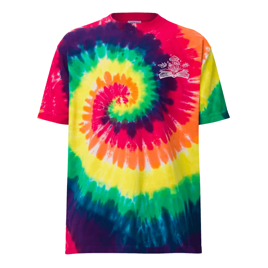 Vibrant Mushroom Bookish Tie-Dye Tee product image (1)