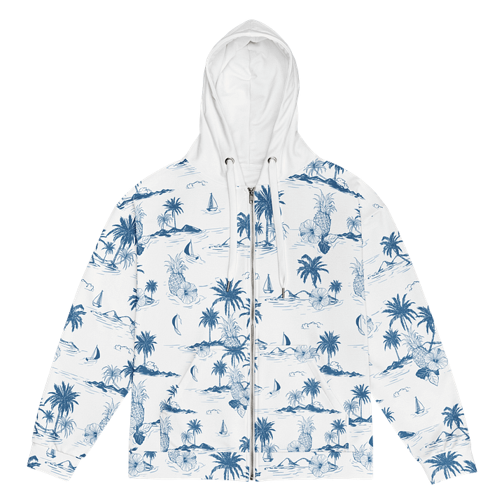 All-Over Print Island Zip Unisex Hoodie product image (1)