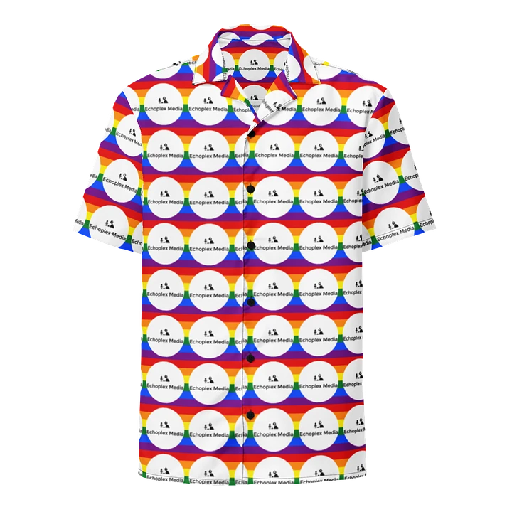 Rainbow Logo Hawaiian Style Shirt - White product image (1)