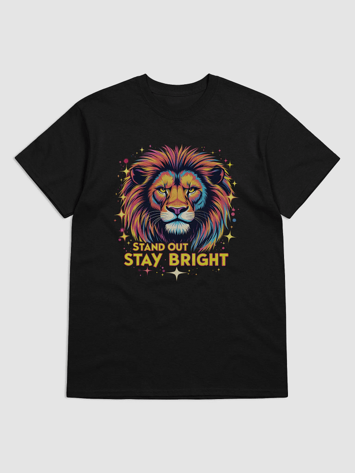 Colorful Lion Graphic T-Shirt – Bold Streetwear – Gildan Heavyweight Tee – Stand Out Stay Bright Design – Neon Urban Fashion product image (1)