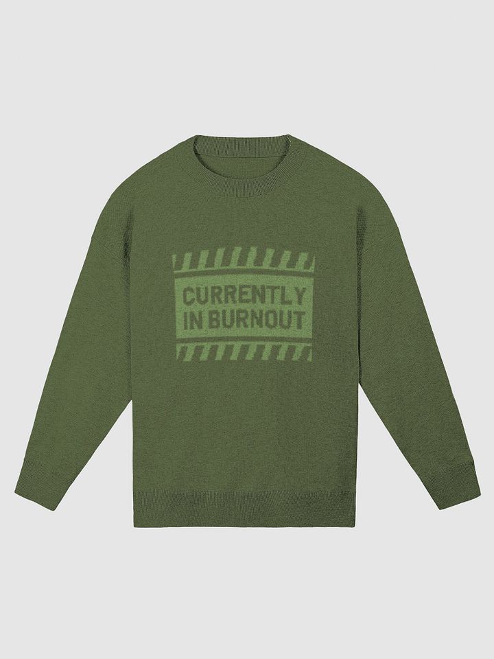 CURRENTLY IN BURNOUT (lg. design, duotone green) knitwear relaxed crewneck product image (2)