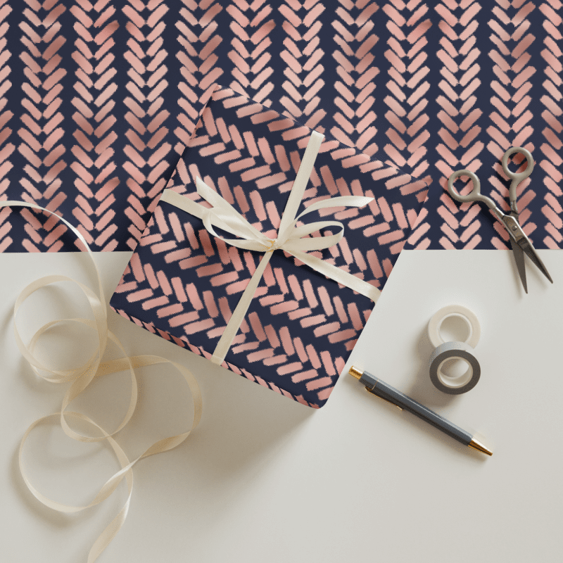 Geometric Rose Gold and Black | Wrapping Paper Set product image (5)