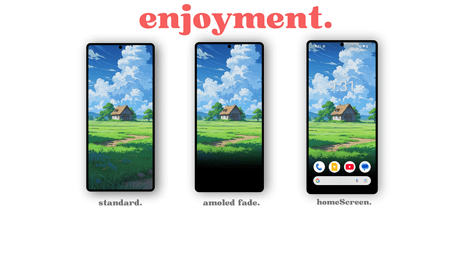 Enjoyment Amoled Fade Wallpaper Pack product image (3)