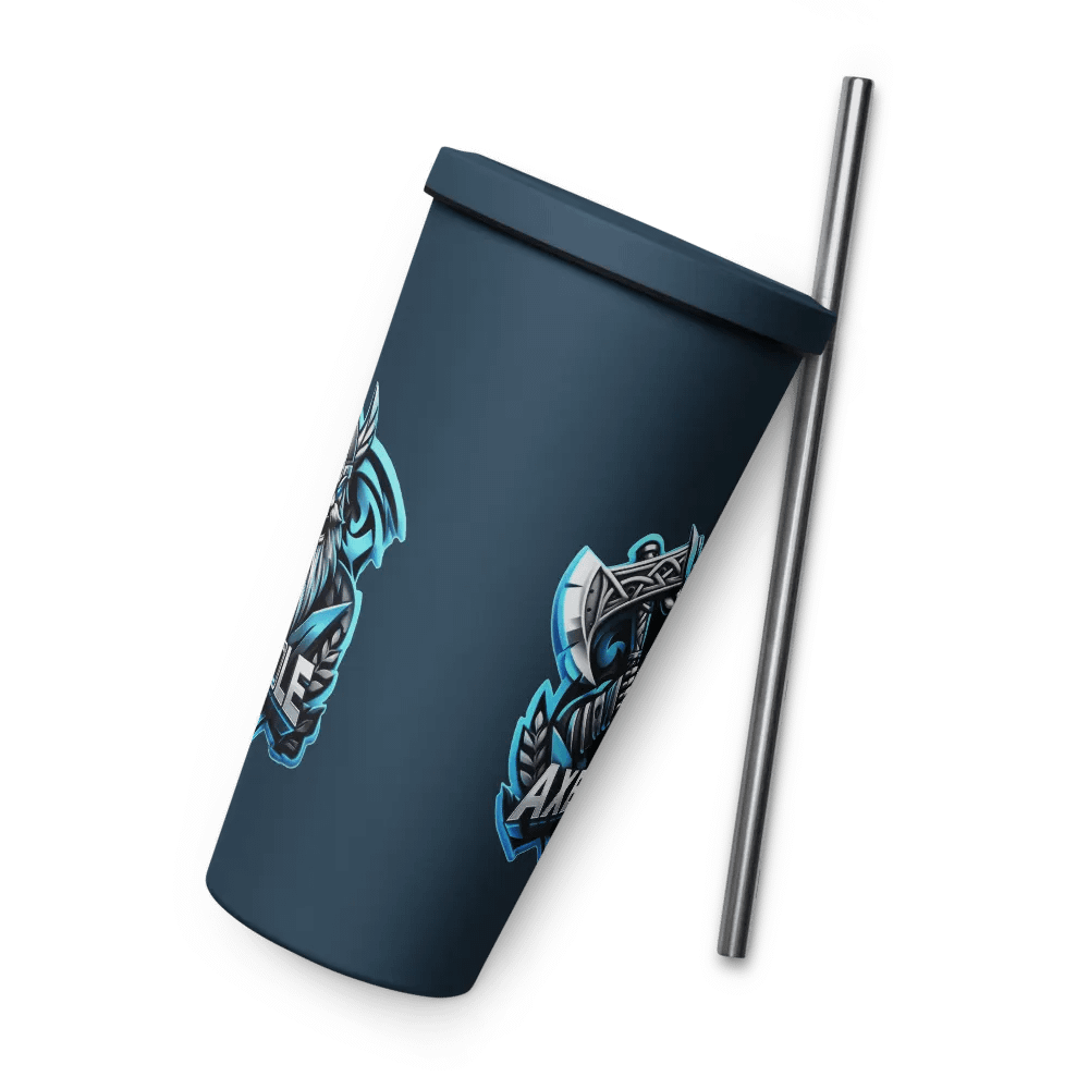 Angry Axe Insulated Tumbler w/metal straw product image (8)