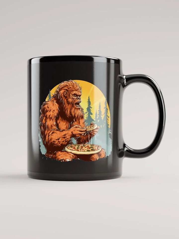 Sasquatch Eating Pizza Mug product image (1)