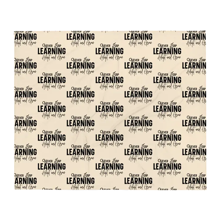 Never Stop Learning Blanket product image (1)