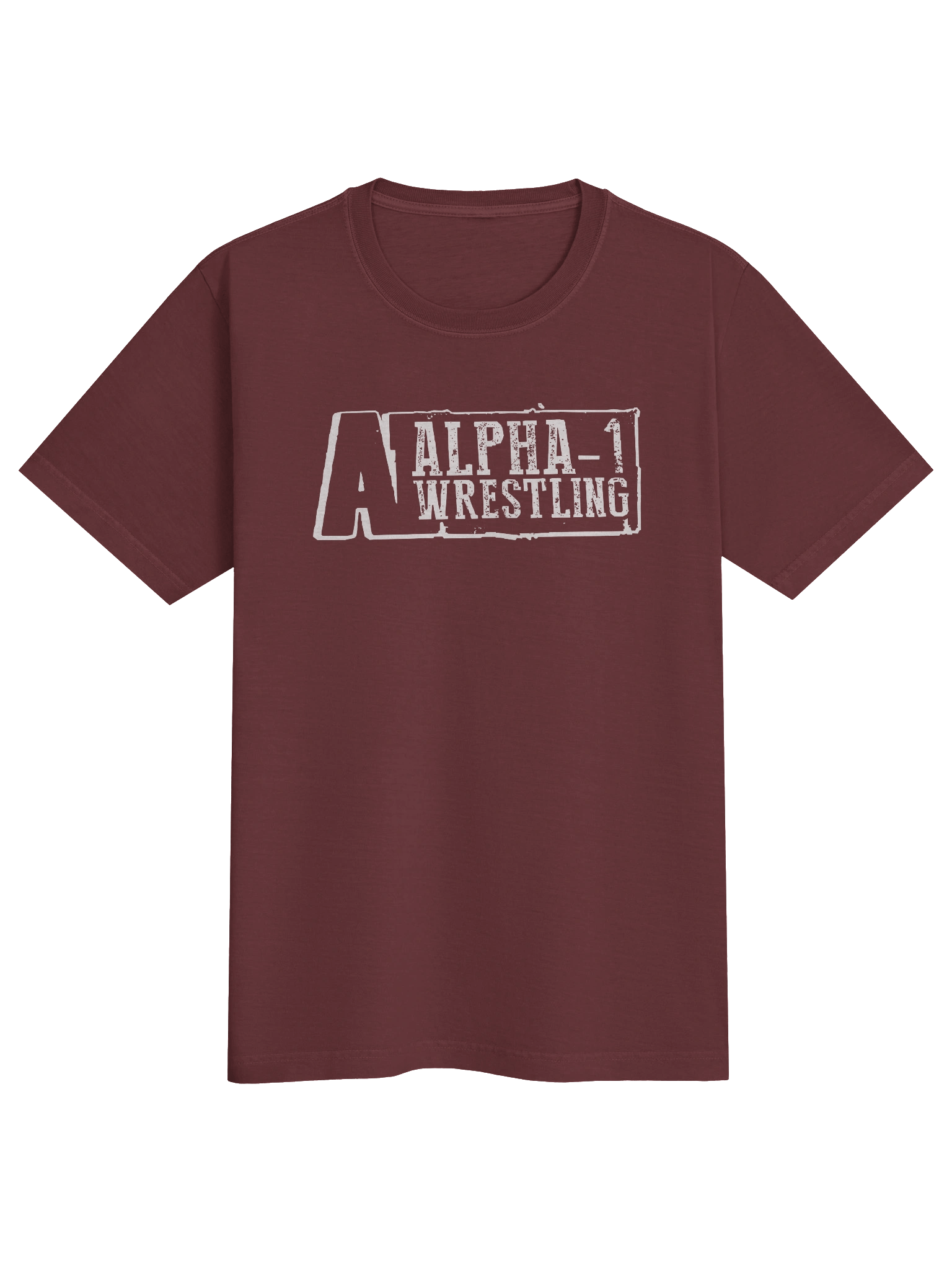 Oversized Tee | White Alpha-1 Wrestling Logo Centred product image (5)