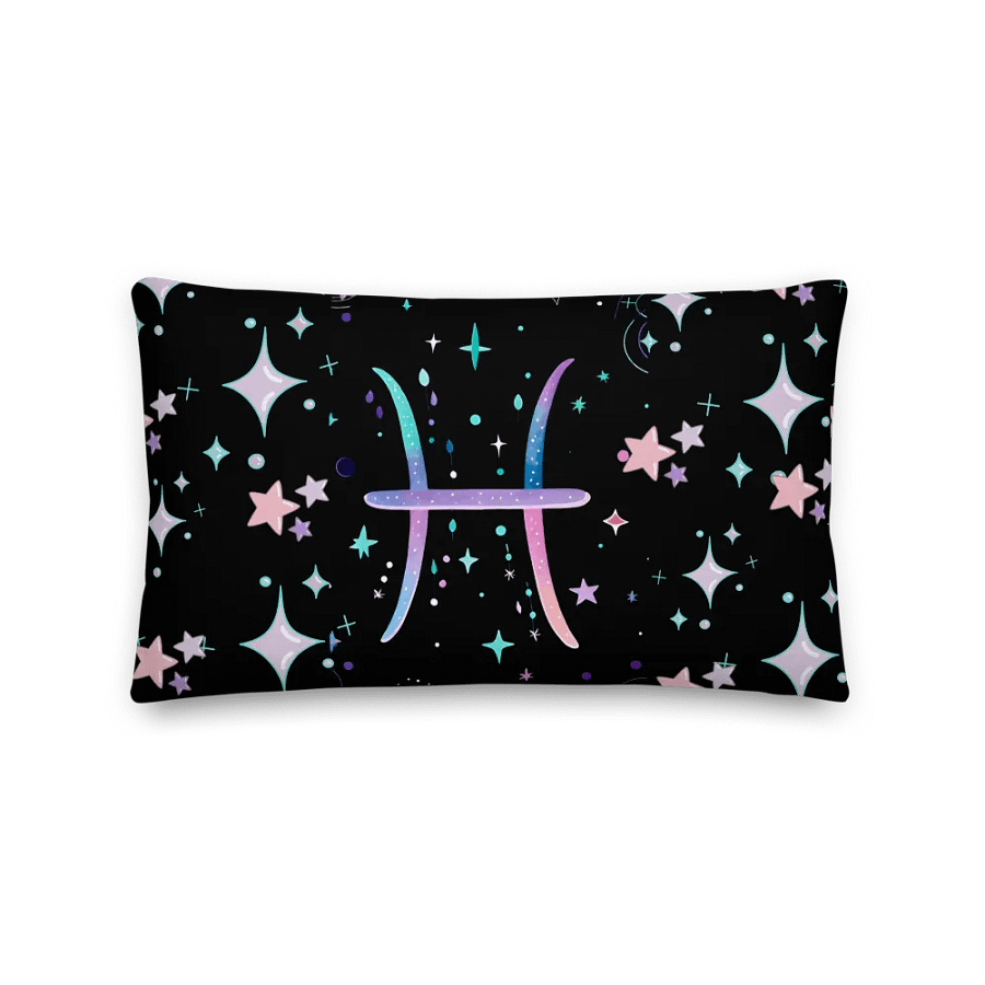 Pisces, Pastel Pisces Glyph, Pillow product image (2)
