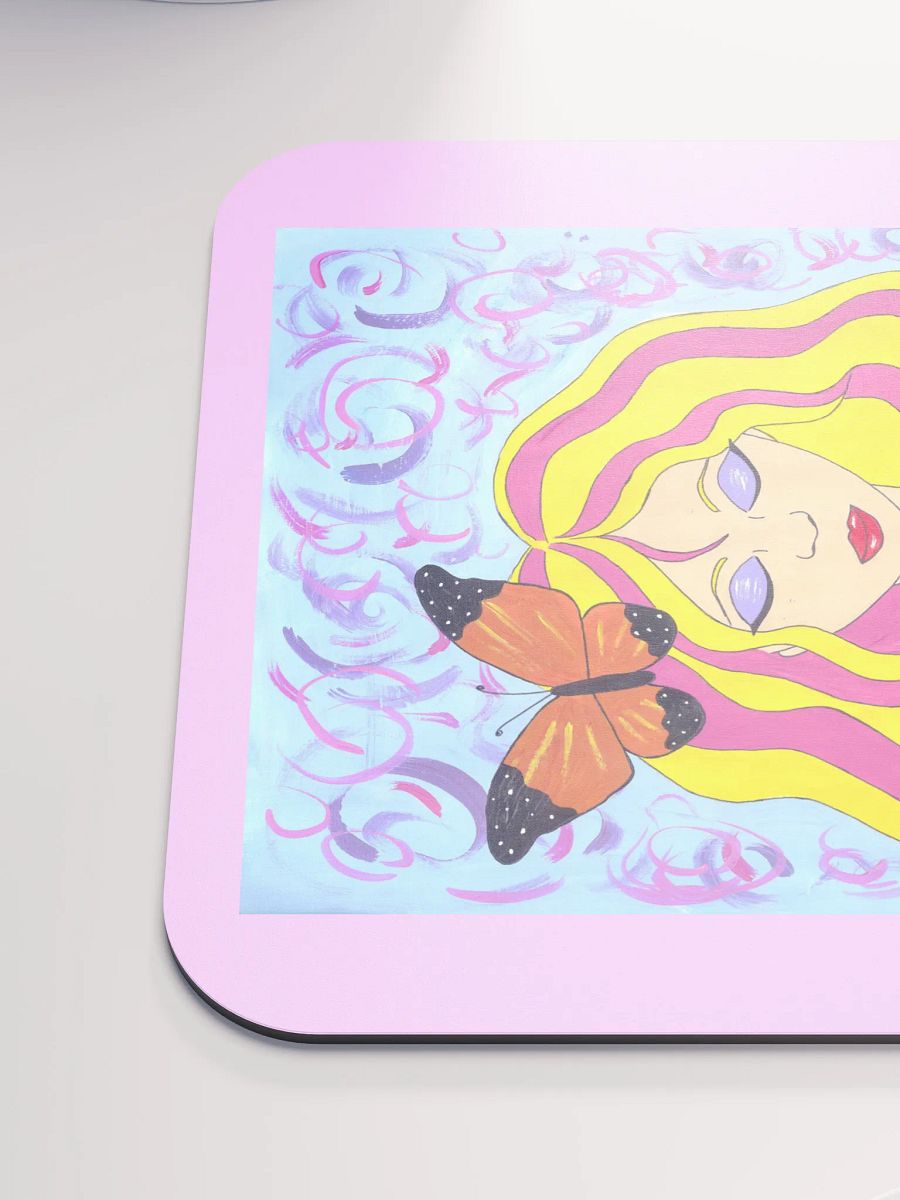 Butterfly spring woman (art by Dina R.) acrylic painting picture - Classic Mouse Pad product image (6)