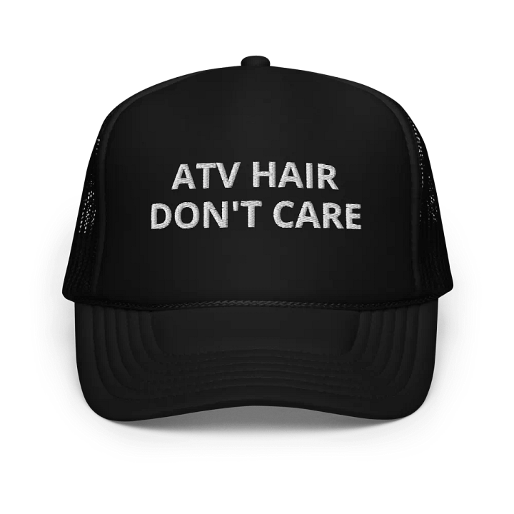 ATV Hair Don't Care - Funny Embroidered Hat Trucker Cap product image (1)
