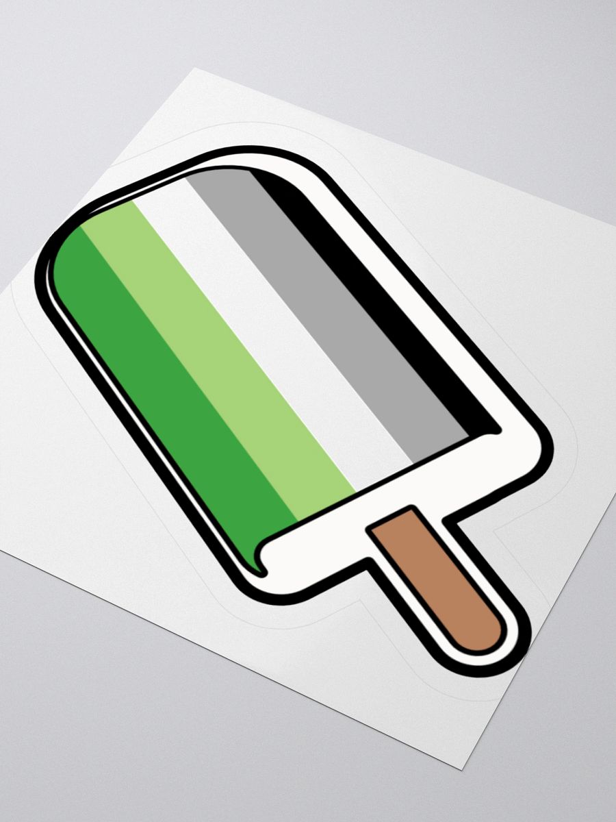 Aromantic Pride Popsicle Sticker product image (3)