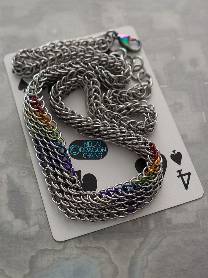 Electric Dragonscale Necklace / Rainbow Chrome OOAK product image (2)