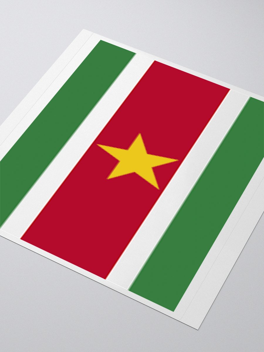 Exclusive Suriname Flag Kiss-Cut Stickers - High-Quality Vinyl, Multiple Sizes product image (8)
