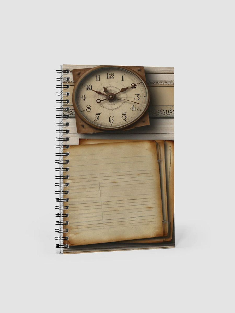 Vintage Spiral Notebook & Wall Clock Set product image (1)