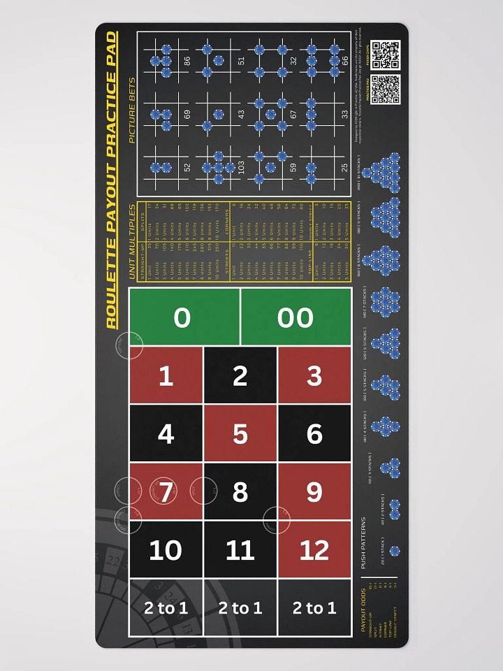 Roulette Payout Practice Pad - Grey Vignette product image (2)