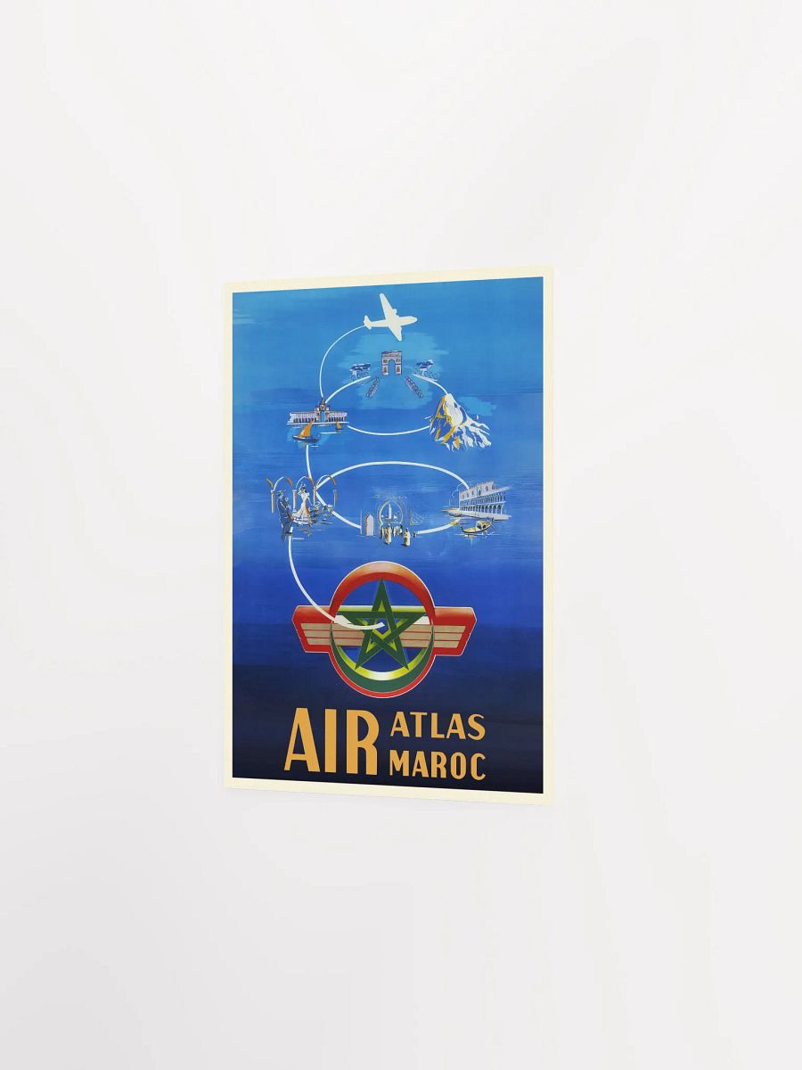 Morocco, Air Atlas/Air Maroc, 1954 — retro travel poster, vintage travel print product image (8)