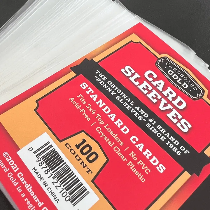 Cardboard Gold Soft Card Sleeves for Standard Size Trading Cards - 100 ct product image (1)
