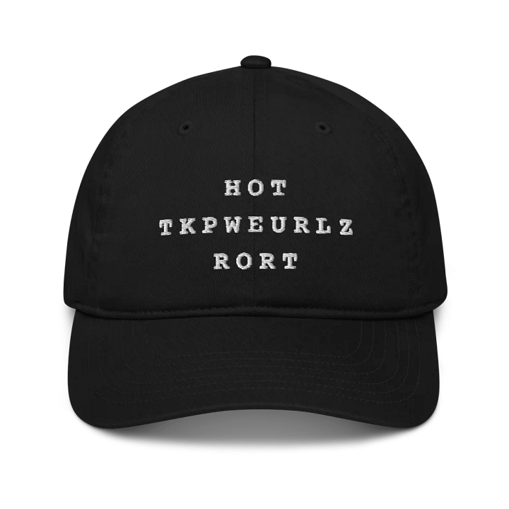 HOT GIRLS REPORT in steno- Organic Cotton Dad Cap (White) product image (1)