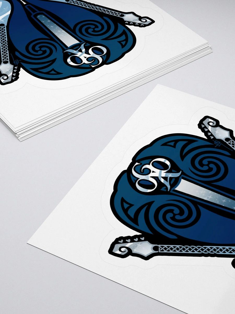 | Vinyl Sticker | Old Gods Crest | Midnight - Blue&Silver | product image (4)