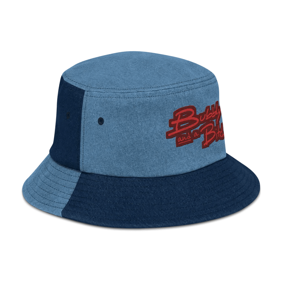 Bubbly and a B*tch (cherry) denim bucket hat product image (3)