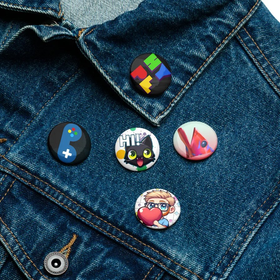 Twitch Emote Pin Buttons Set product image (8)