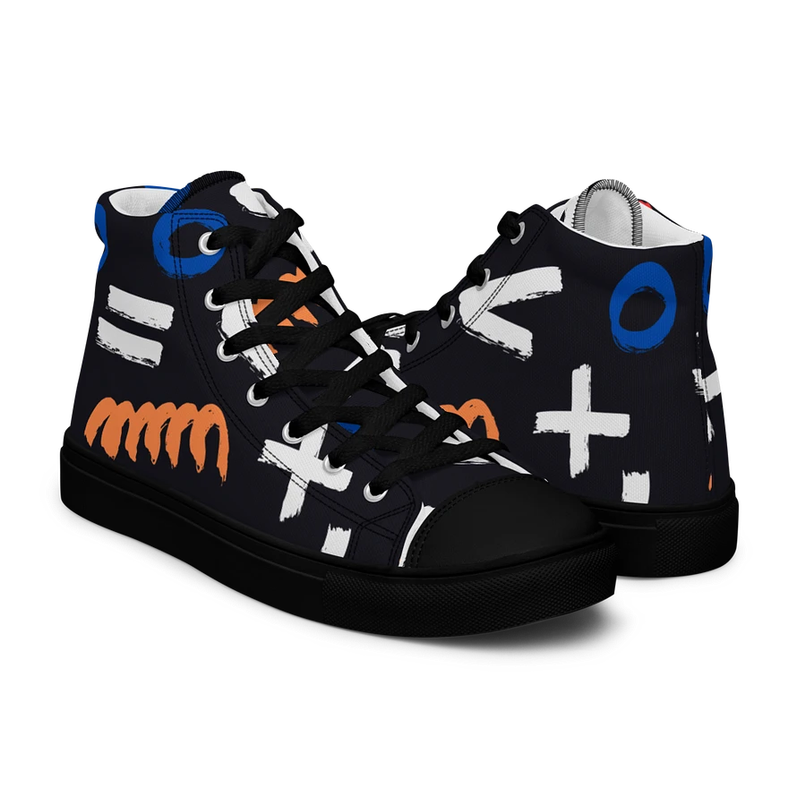 Geometry Men's High Top Canvas Shoes product image (13)