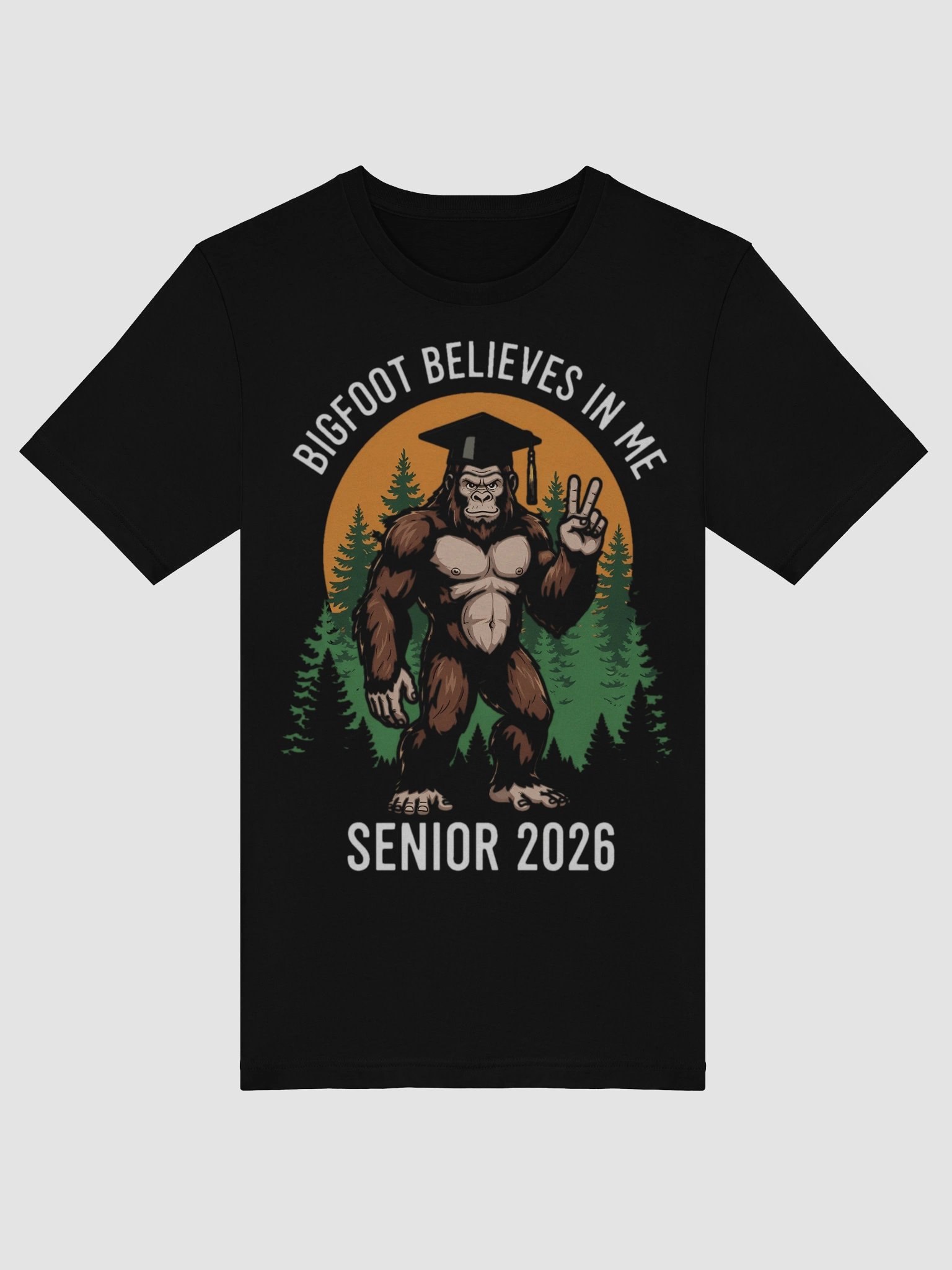 Bigfoot Believes in Me Graduation T-Shirt product image (5)