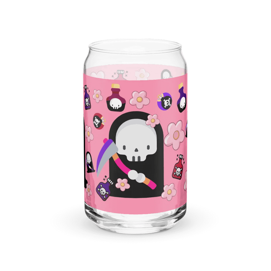 Pink Grim Reaper Glass Tumbler product image (3)