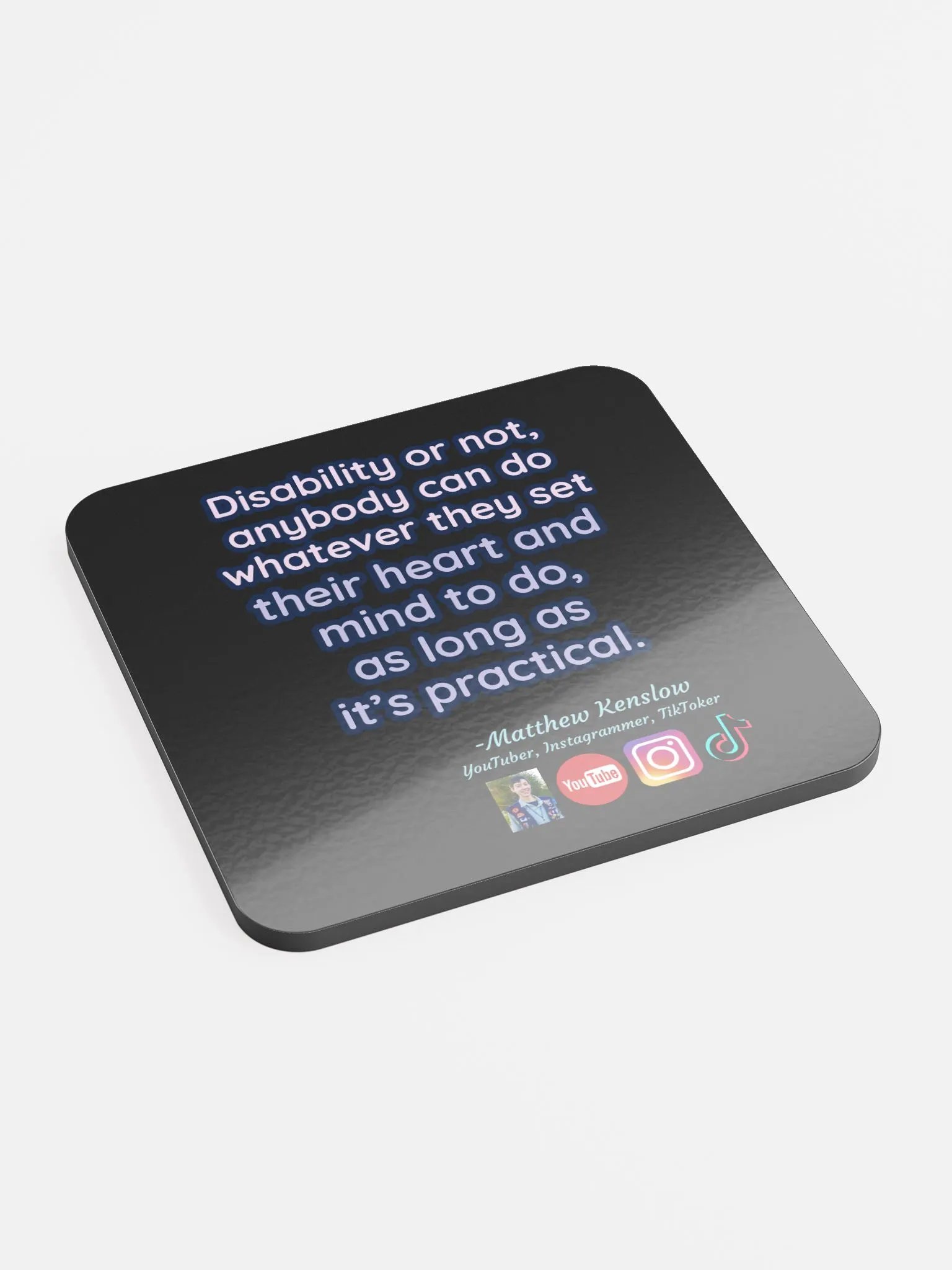 Glossed Cork Coaster [Quote 2] product image (2)