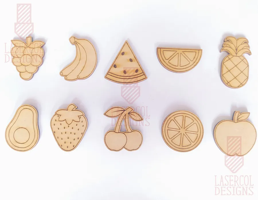 Fruits Cut Outs and Stud Earrings - Laser Cut Files product image (3)