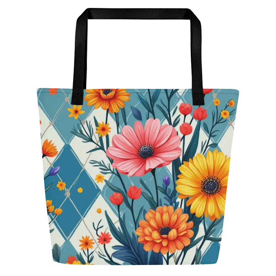 Blossoms Floral Tote With Pocket Bag #714 product image (4)