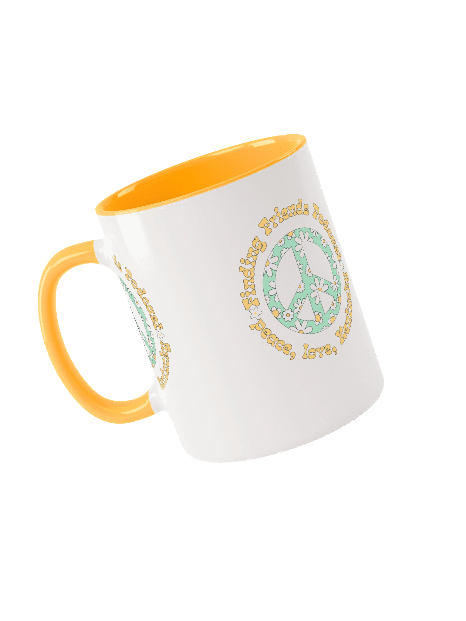 Retro Peace Floral Ceramic Mug product image (3)