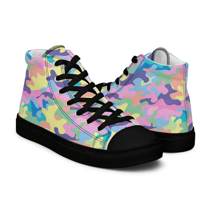 Pastel Camouflage High Top Canvas Shoes product image (1)
